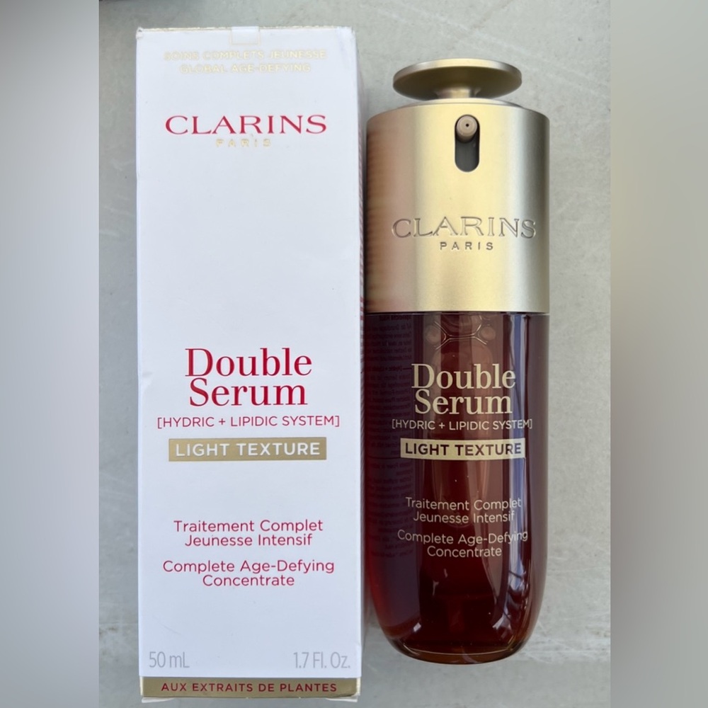 Clarins Double Serum light texture Anti-Aging + Anti-Wrinkle Serum 1.7oz New!